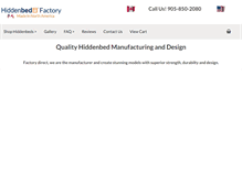 Tablet Screenshot of hiddenbedfactory.ca